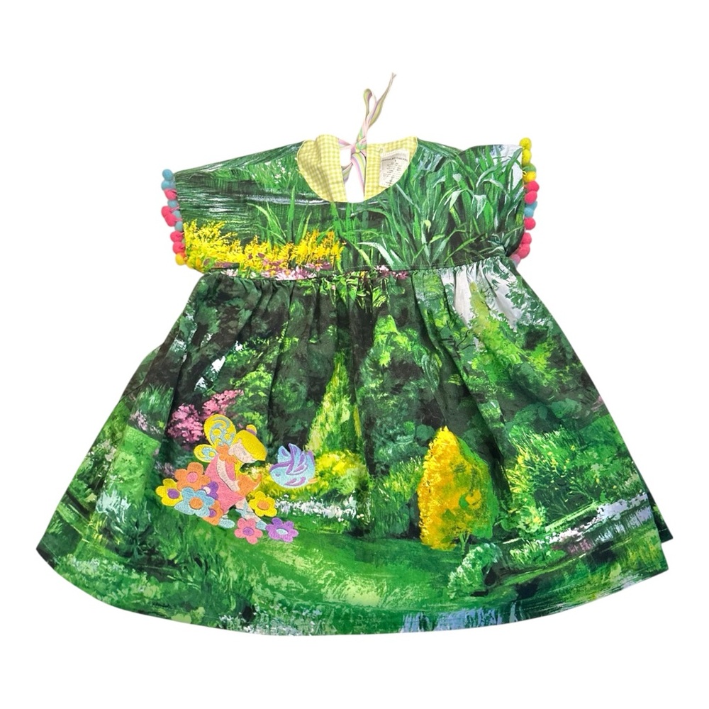 Freckled Chicken Girls Toddler Fairy Boho Nature Embroidered Dress‎ Size 2T